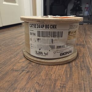 Southwire 300 ft. Tan 24/4 Solid CU CAT5e CMR-CMX Indoor/Outdoor Data Cable